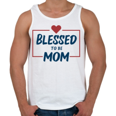 PRINTFASHION Blessed mom - Férfi atléta - Fehér