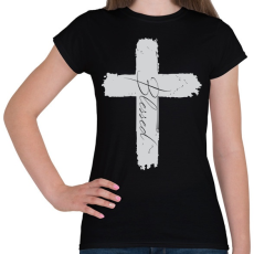 PRINTFASHION BlessedGrey - Női póló - Fekete