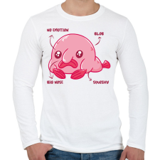 PRINTFASHION Blobfish anatómia - Férfi hosszú ujjú póló - Fehér férfi póló