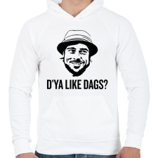 PRINTFASHION Blöff - Férfi kapucnis pulóver - Fehér férfi pulóver, kardigán