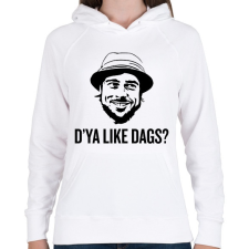 PRINTFASHION Blöff - Női kapucnis pulóver - Fehér női pulóver, kardigán