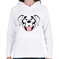 PRINTFASHION Blöki - Női kapucnis pulóver - Fehér női pulóver, kardigán