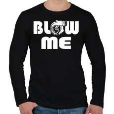PRINTFASHION Blow me - Férfi hosszú ujjú póló - Fekete