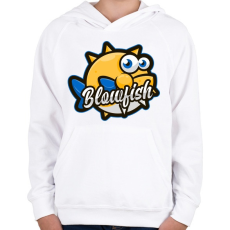 PRINTFASHION Blowfish - Gyerek kapucnis pulóver - Fehér