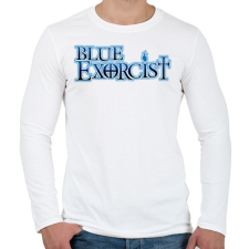 PRINTFASHION Blue Exorcist - Férfi hosszú ujjú póló - Fehér férfi póló