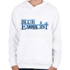 PRINTFASHION Blue Exorcist - Gyerek kapucnis pulóver - Fehér