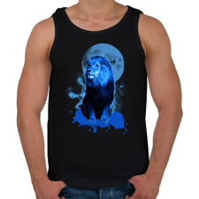 PRINTFASHION blue lion - Férfi atléta - Fekete atléta, trikó