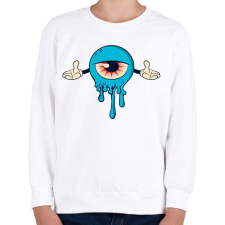 PRINTFASHION Blue Monster - Gyerek pulóver - Fehér gyerek pulóver, kardigán