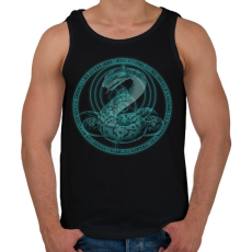 PRINTFASHION blue viper - Férfi atléta - Fekete