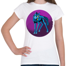 PRINTFASHION Blue Wolf - Női póló - Fehér női póló