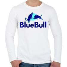 PRINTFASHION BlueBull - Férfi hosszú ujjú póló - Fehér férfi póló