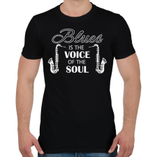 PRINTFASHION Blues is the voice - Férfi póló - Fekete férfi póló