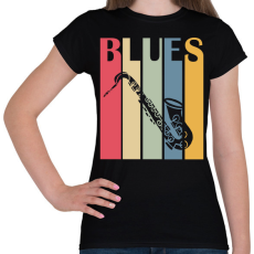 PRINTFASHION Blues music - Női póló - Fekete