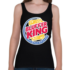 PRINTFASHION Bluffer King - Női atléta - Fekete női trikó