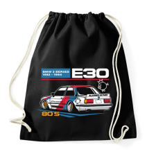 PRINTFASHION BMW 3 E30 - Sportzsák, Tornazsák - Fekete tornazsák