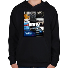 PRINTFASHION BMW 4 life - Gyerek kapucnis pulóver - Fekete