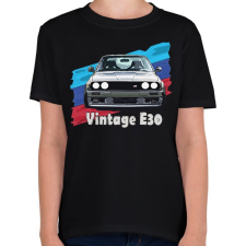 PRINTFASHION BMW E30 - Gyerek póló - Fekete gyerek póló