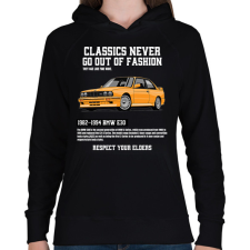 PRINTFASHION Bmw E30 - Női kapucnis pulóver - Fekete női pulóver, kardigán