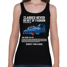 PRINTFASHION Bmw E36 M3 - Női atléta - Fekete női trikó