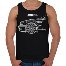 PRINTFASHION BMW E46 M power - Férfi atléta - Fekete atléta, trikó