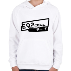 PRINTFASHION Bmw E92 - Gyerek kapucnis pulóver - Fehér