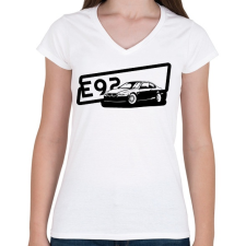 PRINTFASHION Bmw E92 - Női V-nyakú póló - Fehér női póló