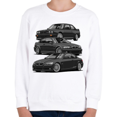PRINTFASHION Bmw kupé evolúció - Gyerek pulóver - Fehér