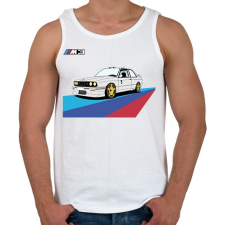 PRINTFASHION BMW M3 - Férfi atléta - Fehér atléta, trikó