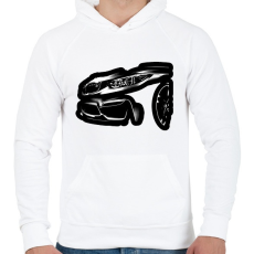 PRINTFASHION BMW M4 - Férfi kapucnis pulóver - Fehér