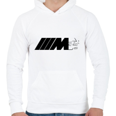 PRINTFASHION BMW ///M - Férfi kapucnis pulóver - Fehér