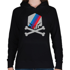 PRINTFASHION BMW M koponya - Női kapucnis pulóver - Fekete női pulóver, kardigán