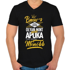 PRINTFASHION BMW-s apuka - Férfi V-nyakú póló - Fekete
