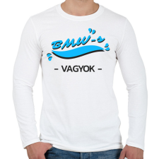 PRINTFASHION BMW-s vagyok autós póló - Férfi hosszú ujjú póló - Fehér férfi póló