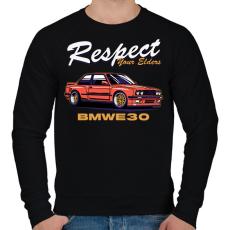 PRINTFASHION BMW tiszteld az idősebbet - Férfi pulóver - Fekete