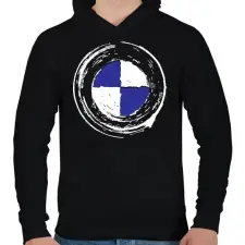 PRINTFASHION BMW tornádó black - Férfi kapucnis pulóver - Fekete férfi pulóver, kardigán