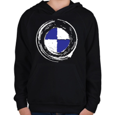 PRINTFASHION BMW tornádó black - Gyerek kapucnis pulóver - Fekete gyerek pulóver, kardigán