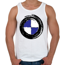 PRINTFASHION BMW tornádó - Férfi atléta - Fehér atléta, trikó