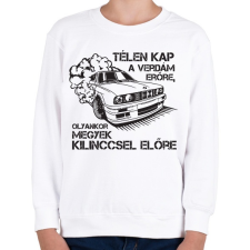 PRINTFASHION BMW verdám ereje - Gyerek pulóver - Fehér gyerek pulóver, kardigán