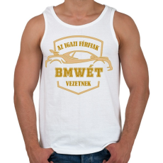 PRINTFASHION BMWés sofőr - Férfi atléta - Fehér