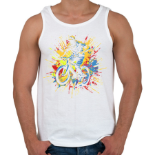 PRINTFASHION BMX - Férfi atléta - Fehér atléta, trikó