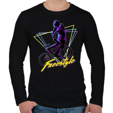 PRINTFASHION Bmx - Férfi hosszú ujjú póló - Fekete