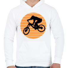 PRINTFASHION bmx - Férfi kapucnis pulóver - Fehér