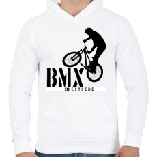 PRINTFASHION Bmx - Férfi kapucnis pulóver - Fehér