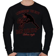 PRINTFASHION Bmx - Férfi pulóver - Fekete
