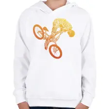 PRINTFASHION BMX - Gyerek kapucnis pulóver - Fehér gyerek pulóver, kardigán