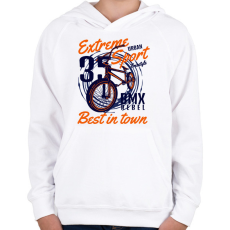 PRINTFASHION bmx - Gyerek kapucnis pulóver - Fehér