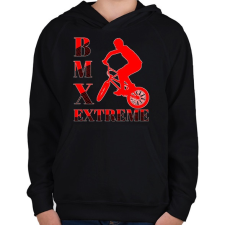 PRINTFASHION Bmx - Gyerek kapucnis pulóver - Fekete gyerek pulóver, kardigán