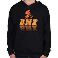 PRINTFASHION Bmx - Gyerek kapucnis pulóver - Fekete