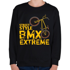 PRINTFASHION Bmx - Gyerek pulóver - Fekete