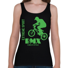 PRINTFASHION Bmx - Női atléta - Fekete női trikó
